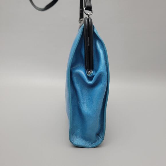 Hobo Crossbody Shoulder Wristie Bag Blue Small - Picture 9 of 13